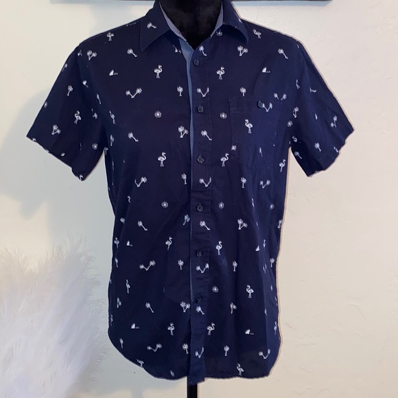 💎Eighty Eight Platinum short sleeve button up 💎 - Picture 1 of 6